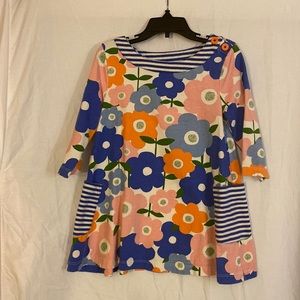 Mini Boden Cotton long sleeved dress with pockets! Size 5-6 yr